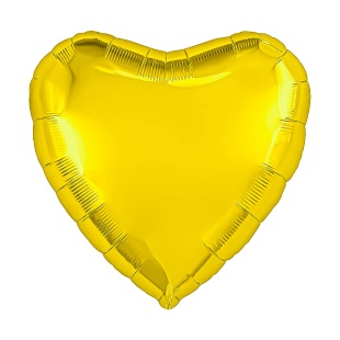 Шар (19''/48 см) Сердце, Золото, 1 шт.