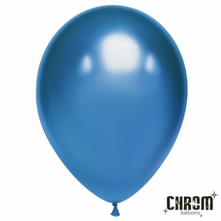Шар (12''/30 см), Синий, хром, 50 шт.